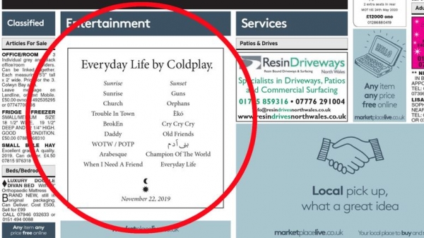 Coldplay 'not touring' new album Everyday Life over climate change fears
Coldplay 'not touring' new album Everyday Life over climate change fears